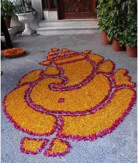 flower rangoli design