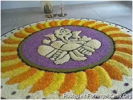 flower rangoli designs
