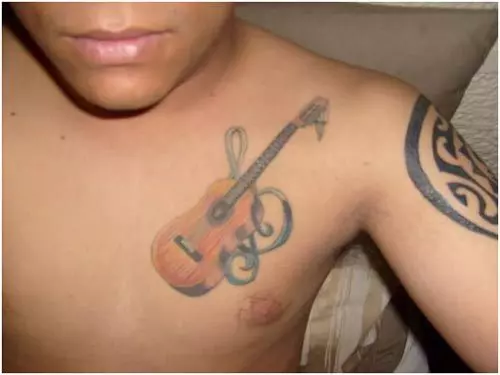 guitar symbol tattoo