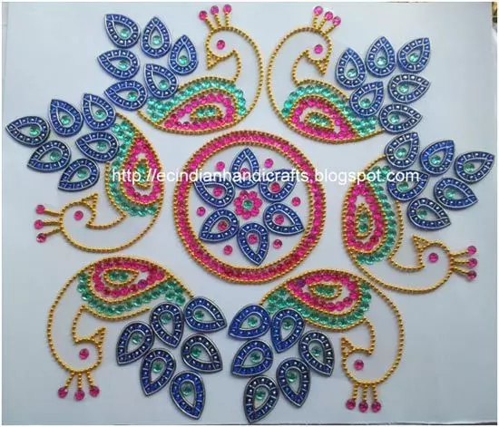 kundan rangoli designs