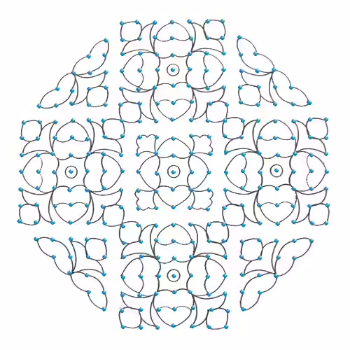 Rangoli design with dots Rangoli design with dots