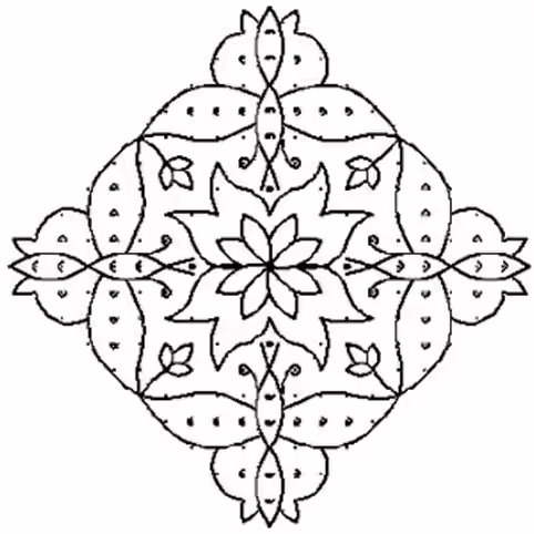 Butterfly rangoli design with dots Butterfly rangoli design with dots