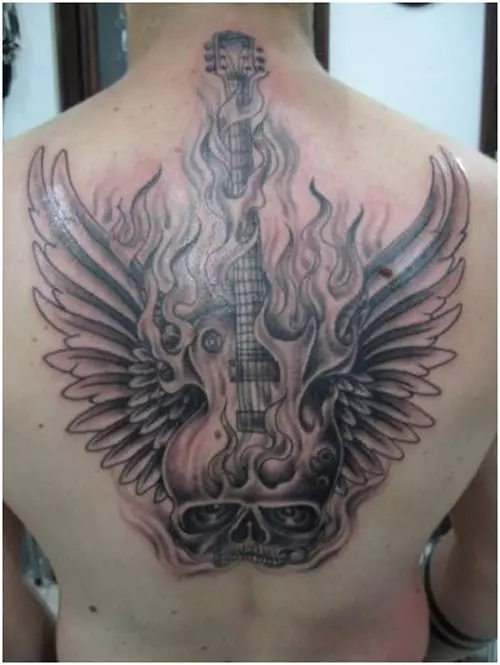 rock music tattoo