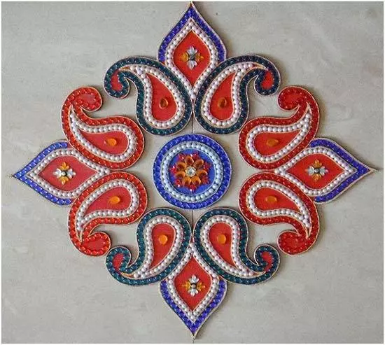 shaped pieces for rangoli