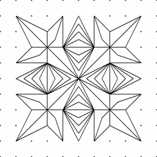 Geometric rangoli design with dots Geometric rangoli design with dots