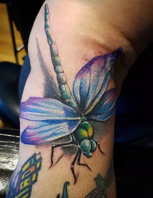 3D Dragonfly Tattoo Design