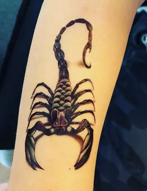 3D Scorpion Tattoo Design