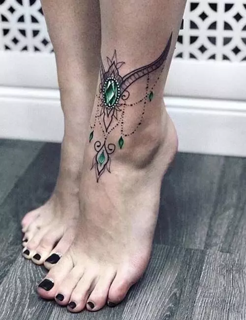 3D Tattoo Designs On Ankle