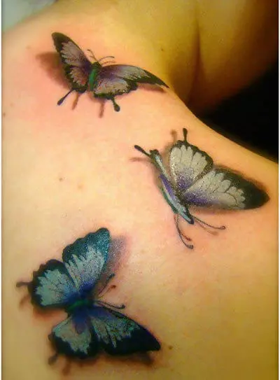 3d butterfly tattoo art