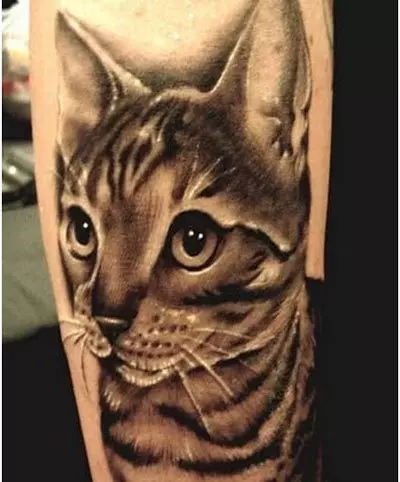 3d cat tattoo