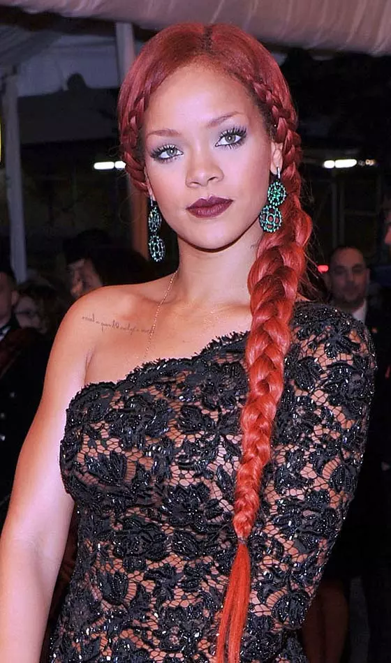 Plaited Rihanna Style Side braids Hairstyle