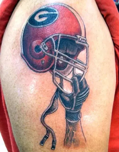 Footballhelmet tattoos