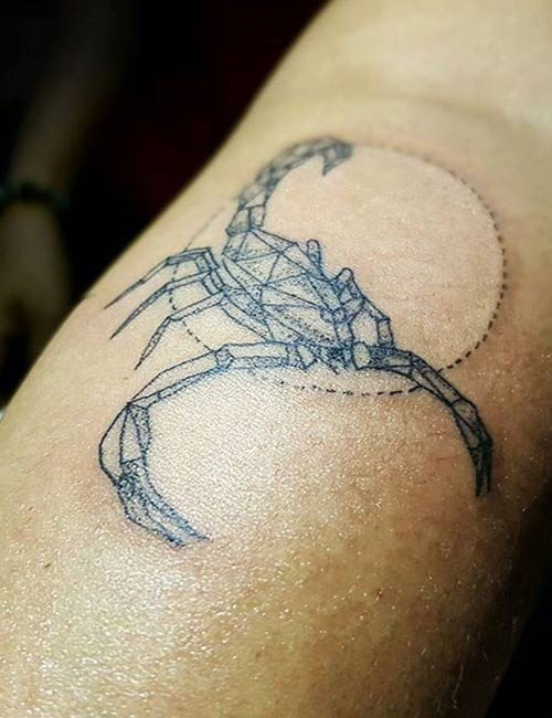 Geometric Scorpion Tattoo