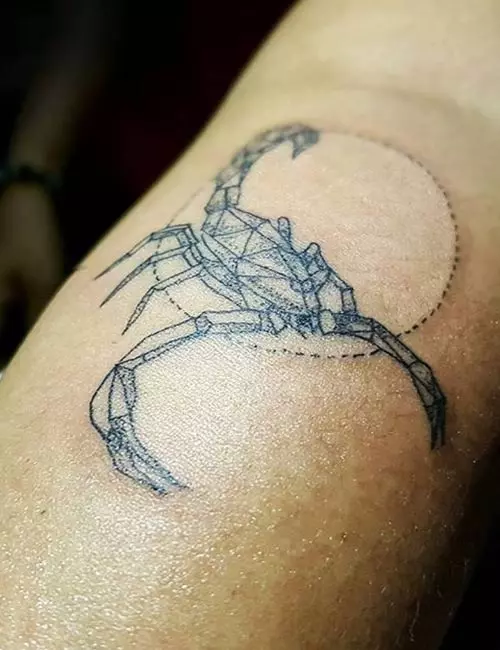 Geometric Scorpion Tattoo