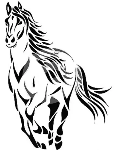 Horse Outline Tattoo