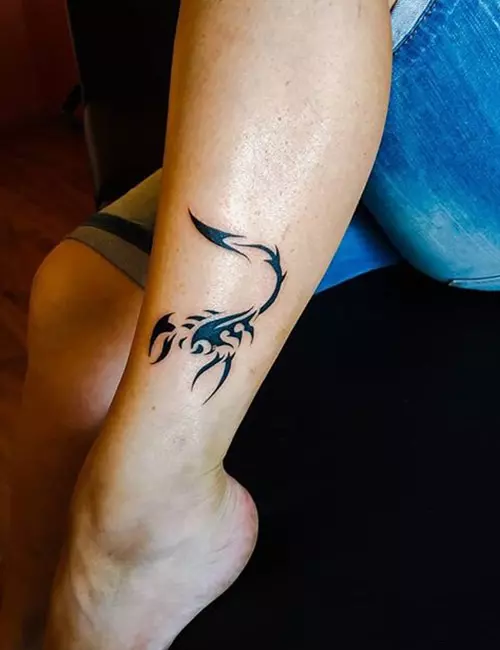 Minimalist Scorpion Tattoo