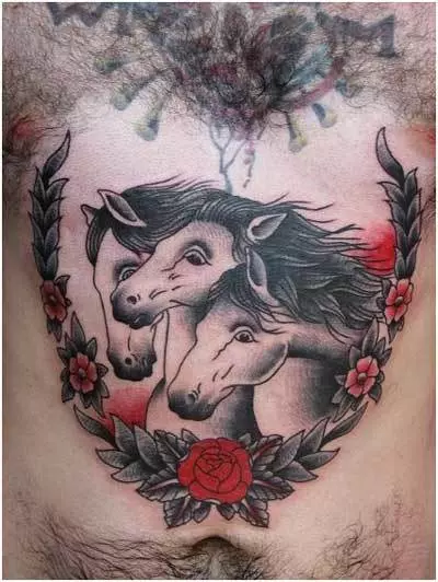 Multiple Horses Tattoo