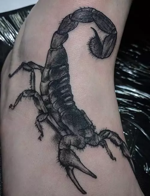 Scorpion Tattoo On The Foot