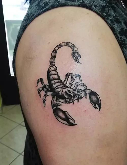 Scorpion Tattoo On The Shoulder