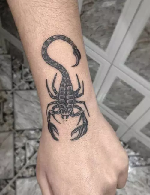 Scorpion Tattoo On The Wrist