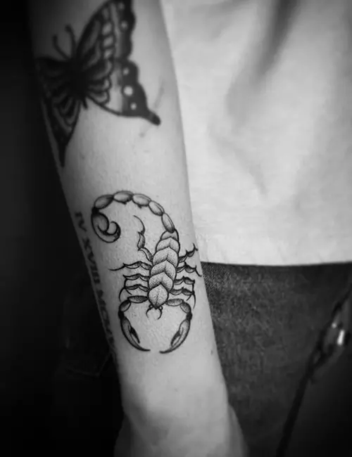 Simple Scorpion Tattoo