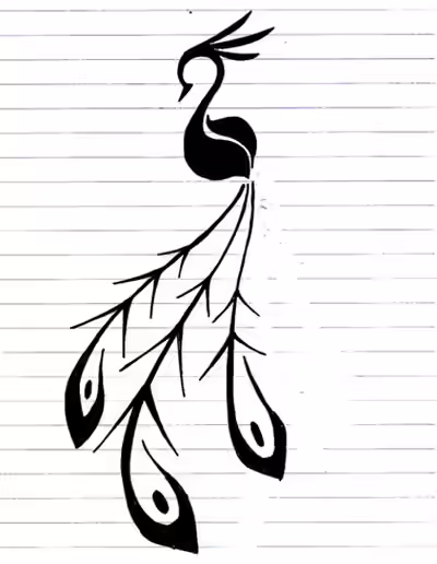 Tribal peacock tattoo Tribal peacock tattoo