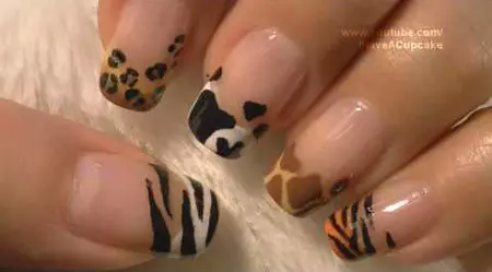 animal prints nail art