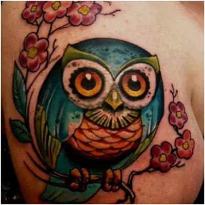 big eyed owl tattoos