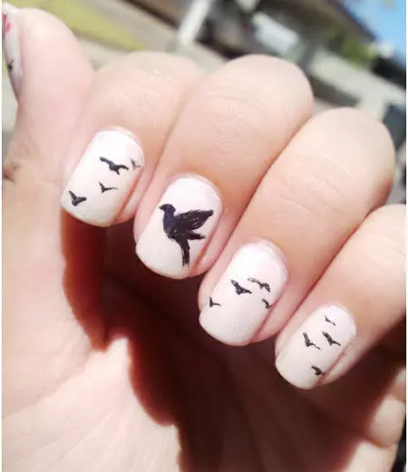 bird nail art