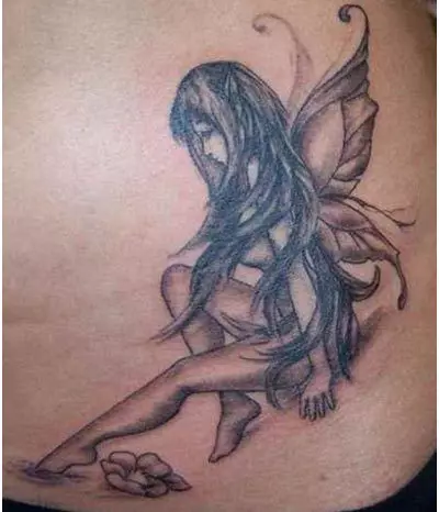 black and white fairy tattoos