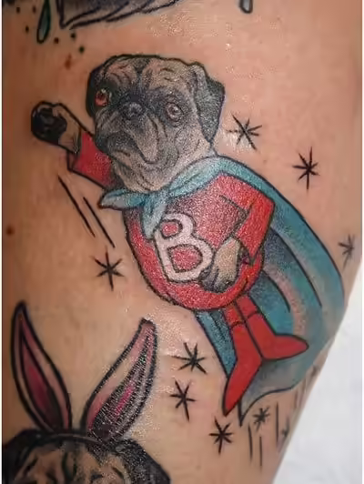 black pug tattoos black pug tattoos