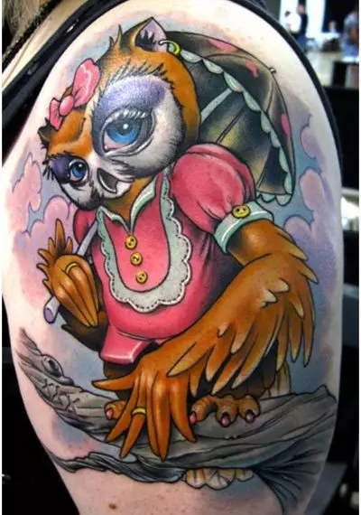 cute girl owl tattoos