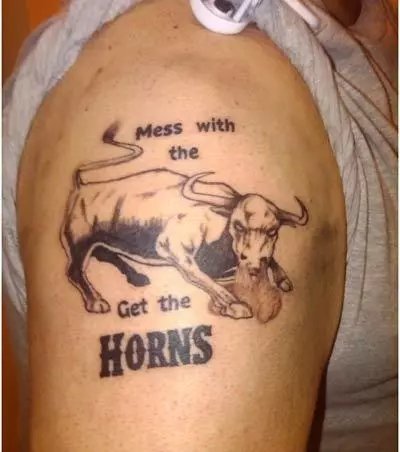 full body bull tattoo