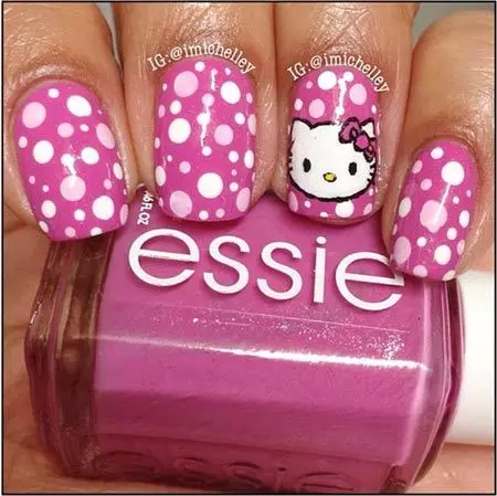 hello kitty nails designs