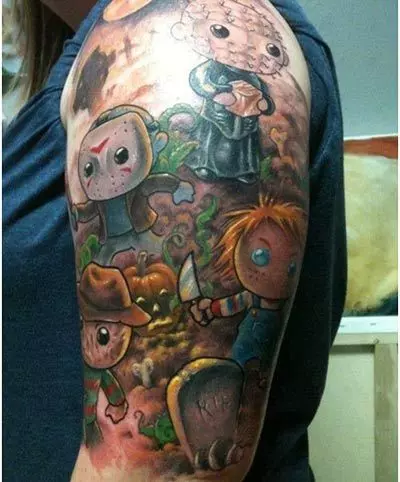 horror cartoon tattoos