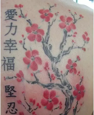 kanji flower tattoos