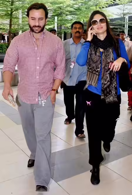 Kareena Kapoor no makeup look with Saif Ali Khan before wedding Kareena Kapoor no makeup look with Saif Ali Khan before wedding