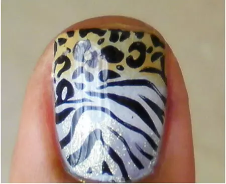 leopard and zebra nails