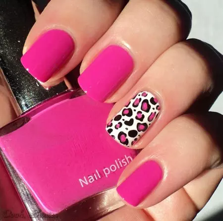 leopard print nails