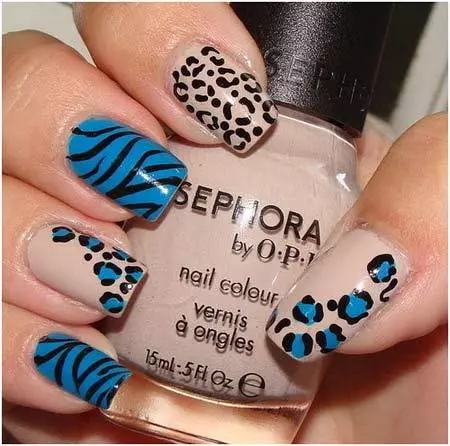 match animal print nails