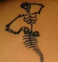 mermaid skeleton tattoo