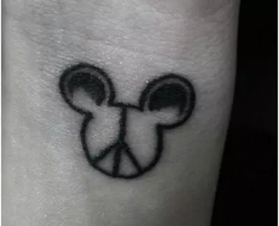 mouse infused peace tattoo