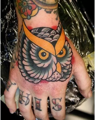 owl face tattoo