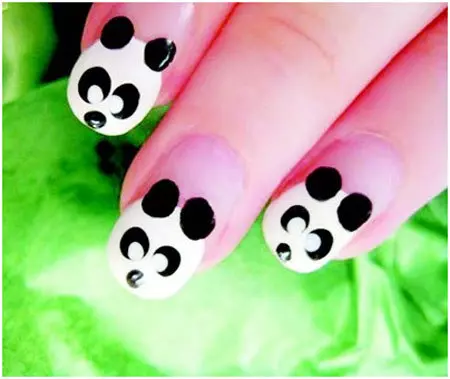 panda nail art designs