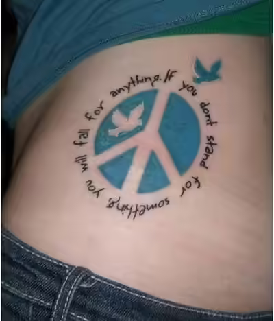 peace tattoos with doves