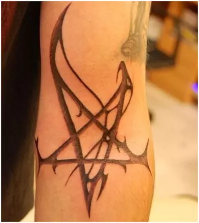 pentagram star tattoos