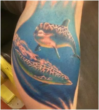 realistic dolphin tattoos