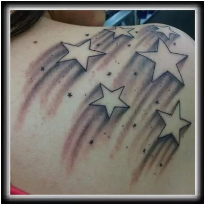 shooting star tattoo designs