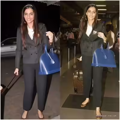 sonam kapoor at airport sonam kapoor at airport