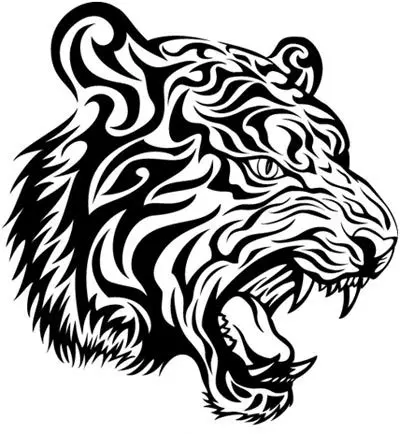 tribal tiger tattoo design